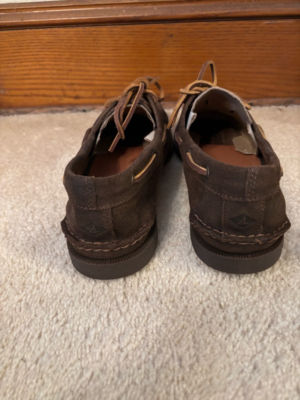 ✨HOST PICK✨- NWOT Sperry Men’s Dark Brown Suede Boat Shoes with Tan Laces - Picture 9 of 16